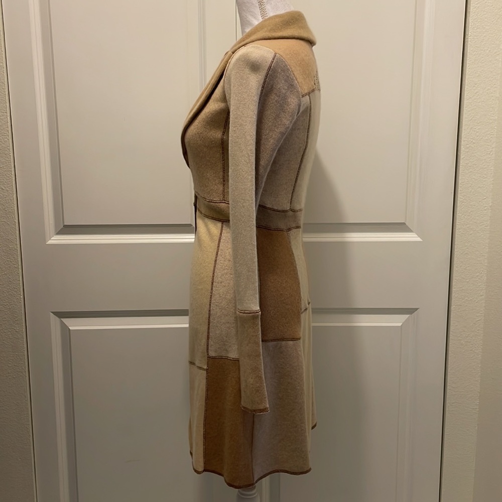 Burning Torch Beige Patchwork Cashmere Sweater Ja… - image 5